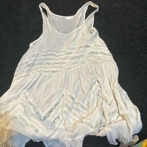 Free People White Lace Polka Dot/Pattern Dress